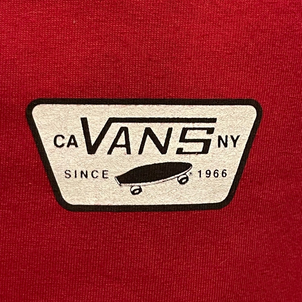 Vans Mens red t-shirt with logo